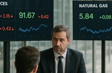 Gráfica que muestra la evolución de los precios energéticos en España, relacionada con noticias sobre energia y la inflación